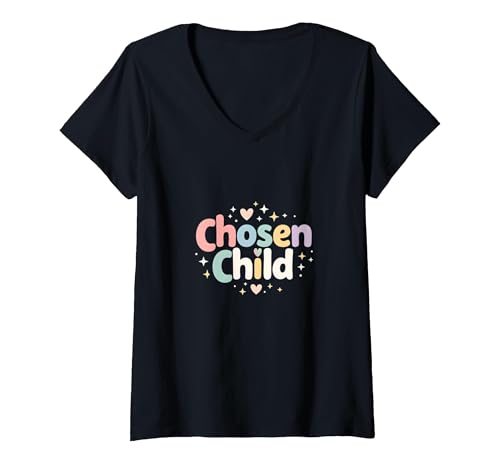 Lieblings-Kinder-Sweatshirt von der Tochter T-Shirt mit V-Ausschnitt, Damen, Schwarz, M von Generic
