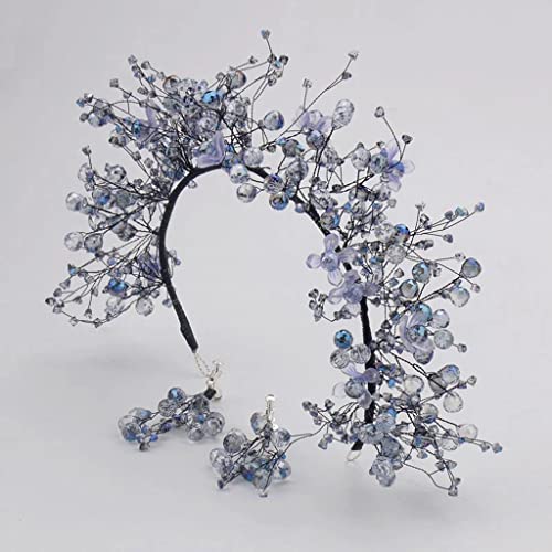 Lila Kristall Kopfschmuck Braut Haarbänder Kopfschmuck Super Flash Frauen Tiara Hochzeit Haar Zubehör von Generic