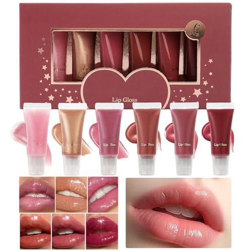 Lip Stain Set - Lips Tint Stain | Lipgloss | Shiny Lip Plumper Gloss | Plumping Lasting Nourishing Lipstick Hydrating For Women Parties Girl Dating Gathering Enhancing Natural Beauty von Generic
