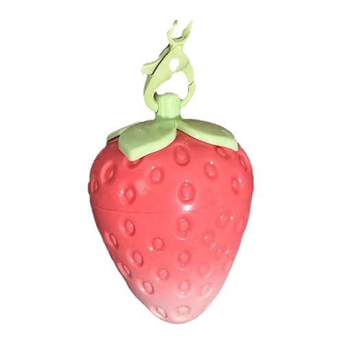 Lippenpflege Trockene Lippen Strawberry Keychain Warming Lip Balm Long Lasting Moisturize Tint Warm Change Lipstick New Fruit Strawberry Student Cute Girl Butterstreicher (I, One Size) von Generic