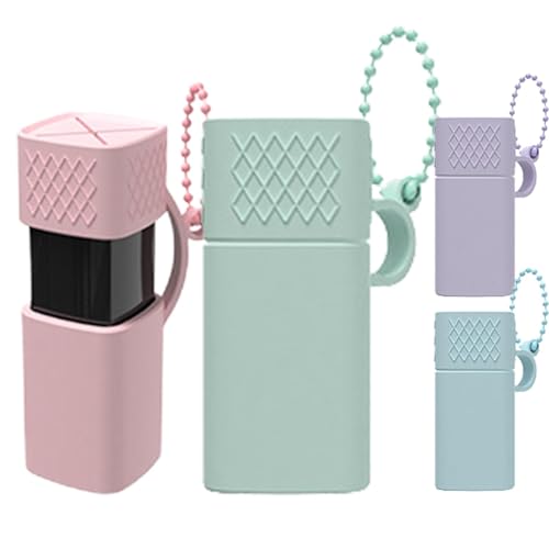 Lippenstift-Halter, Lipgloss-Hülle, Lippenbalsam-Ärmel, Lipgloss-Halter, Schlüsselanhänger, Aufbewahrungsbox für 4 Lippenstifte, tragbare Lippenstift-Aufbewahrung für Männer und Frauen, Kinder und von Generic