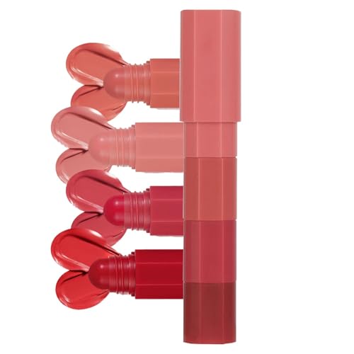 Lippenstift-Set, Lippenstift-Set – Lipgloss Set | Feuchtigkeitsspendendes Lipgloss Set für Frauen, 4 Stück lang anhaltender matter Lippenstift, Lippenstift-Set von Generic