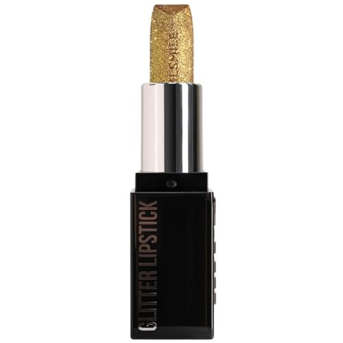 Lipstick For Women With Metallic 3D Lightweight Hydrating Formula High Impact Lip Color Vegan & Beauty Full Coverage Lip Makeup Lippenstift Wasserfest Glitzer (Yellow, One Size) von Generic
