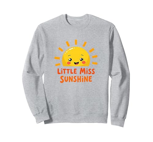Little Miss Sunshine Fröhliche Sonne Kinder Sweatshirt, Unisex für Erwachsene, Grau Meliert, L von Generic