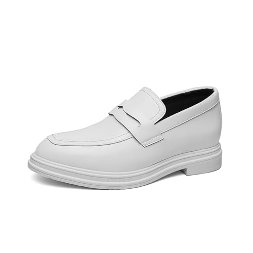 Loafers Für Männer Casual Mokassins Mode Wildleder Spitze Slip-On Anzug Fahren Schuhe,Weiß,42.5 EU von Generic