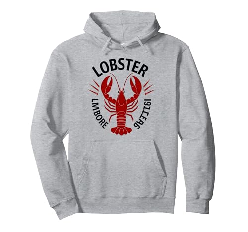 Lobster Mobster Damen Retro Meeresfrüchte Humor Grafik Pullover Hoodie, Unisex für Erwachsene, Grau Meliert, S von Generic