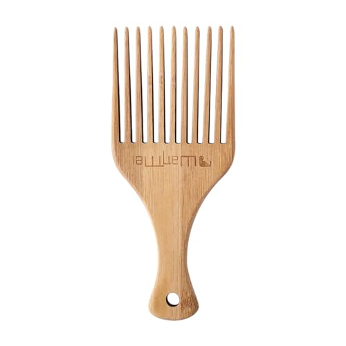 Lockiges Haar Pick | Holzkamm von DETTANGLER LONG DETTANGLER - für entwirrtes Haar, antistatischer Bartpicker für Männer, Zuhause, Salon von Generic