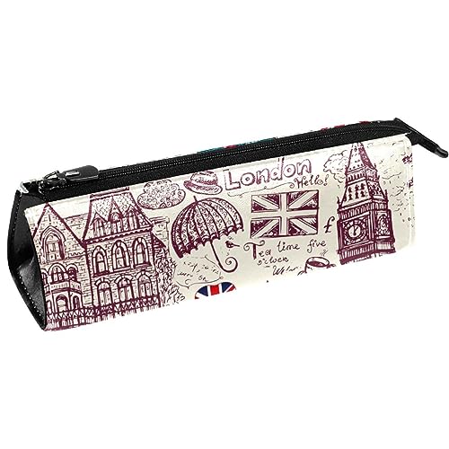 London UK Britische Postkarte Stiftebeutel Schreibwaren Tasche Bleistift Tasche Kosmetiktasche Tasche Kompakte Reißverschlusstasche, multi, 5.5 ×6 ×20CM/2.2x2.4x7.9 in, Taschen-Organizer von Generic