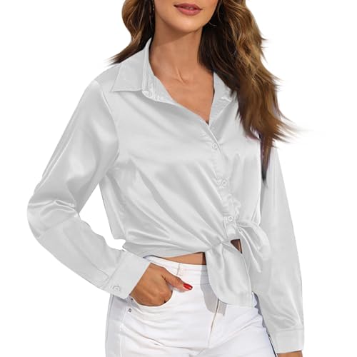 Longshirt Damen Langarm Damen Winter Oberteile 2000S Clothes Y2K Joggen Damen Winter Oberteil Spitzen Oberteile Damen Langarm Longsleeve Damen Eng Bluse Kariert Damen Light Gray XXL von Generic