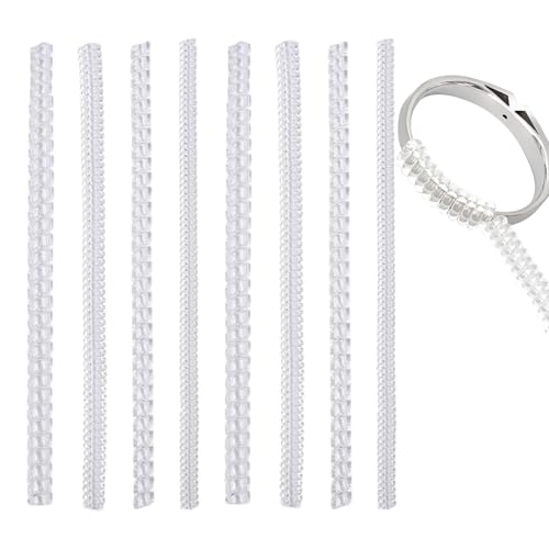 Loose Ring Adjuster - 8 Stück Unsichtbarer Silikon Ring Größen Anpasser,Bastelbedarf Für Alltag Fitnessstudio Hochzeit Feier Urlaub Geburtstag Schlüsselanhänger - Schlüsselband Finger Loose Ring Adjuster - 8 Stück Unsichtbarer Silikon Ring Größen Anpasser,Bastelbedarf Für Alltag Fitnessstudio Hochzeit Feier Urlaub Geburtstag Schlüsselanhänger - Schlüsselband Finger von Generic