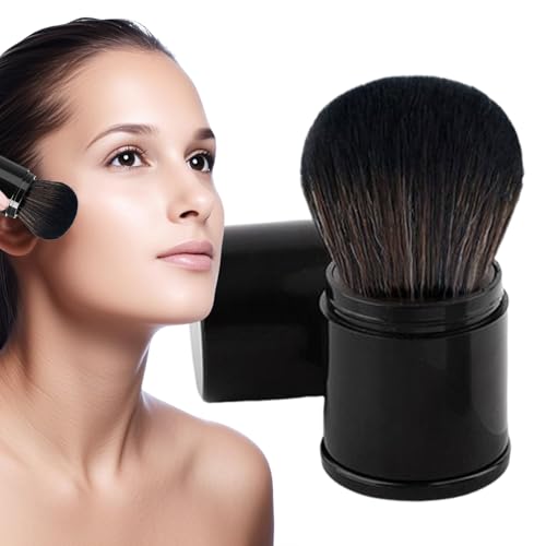 Loser Puderpinsel – einziehbarer Pinsel für Kompaktpuder – multifunktionales Make-up-Werkzeug für Foundation und Rouge mit Applikator für Damen von Generic