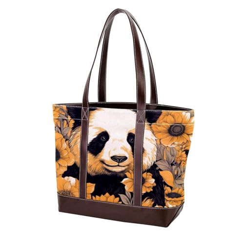 Lovely Panda-614 modische gewaschene strapazierfähige Leder-Geldbörse für Damen, mit Tragegriff oben, mit Taschen, Reißverschluss von Generic