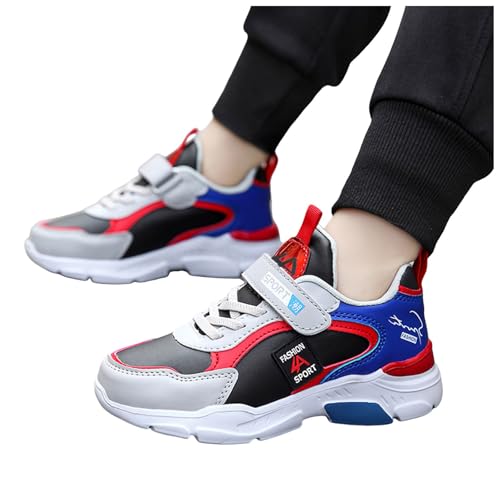 Luftig Turnschuhe Jungen Mesh - Stylish Sneaker Jungen mit Klettverschlu Leicht Atmungsaktiv Sportschuhe Bequeme Unisex Kinderschuhe Weicher Outdoor Laufschuhe Hallenschuhe Freizeitschuhe Größe 31-39 von Generic