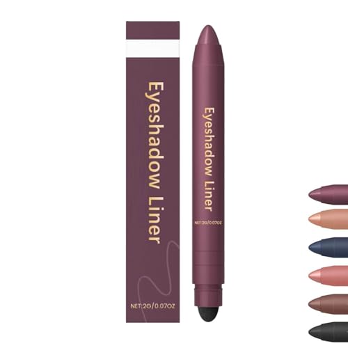 Lusglow Shadow Liner 2in1 Eyeliner Lidschatten, Chiura Lidschatten, 2-in-1 Augen Make-up Eyeliner, wischfester Halt, sanftes und gleichmäßiges Auftragen(Purple) von Generic