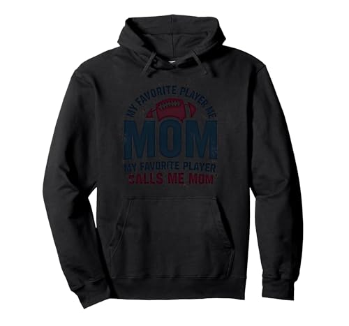 Lustige Fußball-Mama: Mein Lieblingsspieler nennt Mich Mama Pullover Hoodie, Unisex für Erwachsene, Schwarz, M von Generic