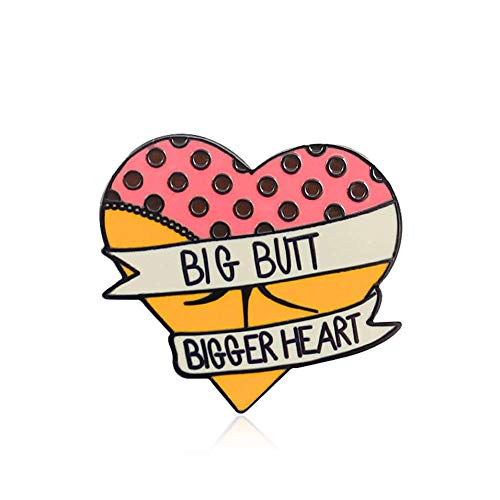 Lustige big butt herzform emaille brosche frauen abzeichen rucksack mantel pullover dekor praktisch und beliebt Professionell und attraktiv von Generic