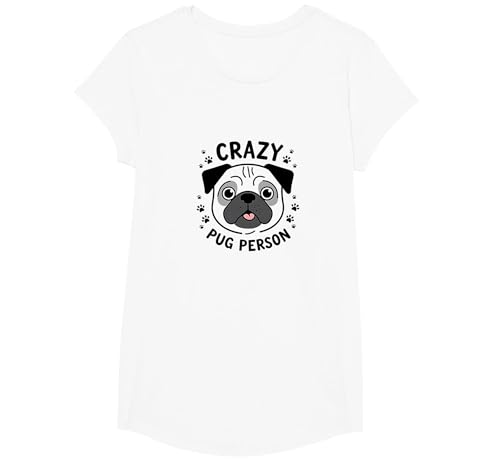 Lustiges Geschenk für Hundeliebhaber mit Pfotenabdrücken T-Shirt, Girls, Weiß, XS von Generic