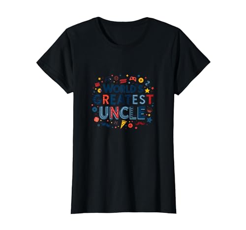 Lustiges Geschenk zur Feier des weltbesten Onkels T-Shirt, Damen, Schwarz, XS von Generic