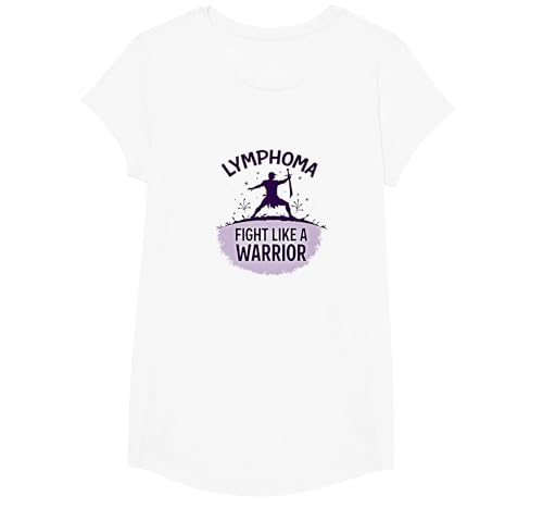 Lymphom: Kampf wie EIN Krieger - Inspirierende Krebsunterstützung T-Shirt, Girls, Weiß, XS Lymphom: Kampf wie EIN Krieger - Inspirierende Krebsunterstützung T-Shirt, Girls, Weiß, XS von Generic