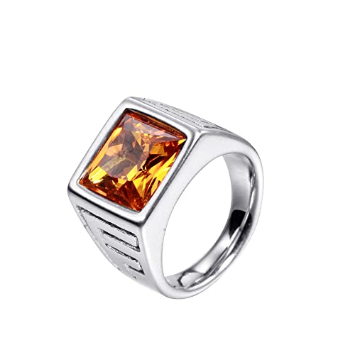 M盲nner Frauen Edelstahl Quadrat Edelstein Ringe Pers枚nlichkeit Schmuck Jahrestag Multicolor Edelstein M盲nner Frauen Edelstahl Quadrat Edelstein Ringe Pers枚nlichkeit Schmuck Jahrestag Multicolor Edelstein von Generic
