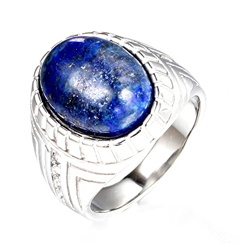 M盲nner Frauen Edelstahl Ring Band Oval Edelstein Pers枚nlichkeit Ringe Schmuck Multicolor Edelstein M盲nner Frauen Edelstahl Ring Band Oval Edelstein Pers枚nlichkeit Ringe Schmuck Multicolor Edelstein von Generic