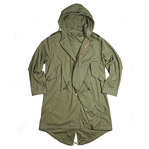 M51 M1951 Parka Herren Outdoor Windbreaker Fishtail Mantel, Grün , L von Generic