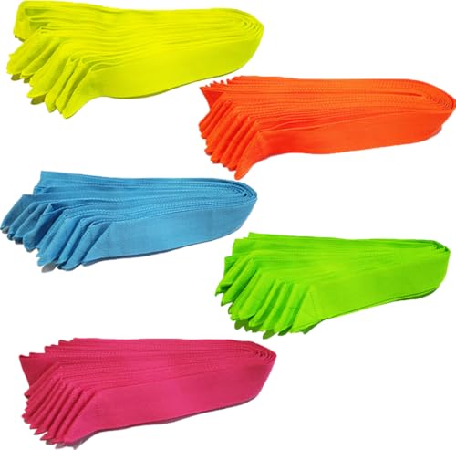 MDsport - Partybänder - Set von 50-126 cm - 5 Farben Neon - Schule - Sport von Generic