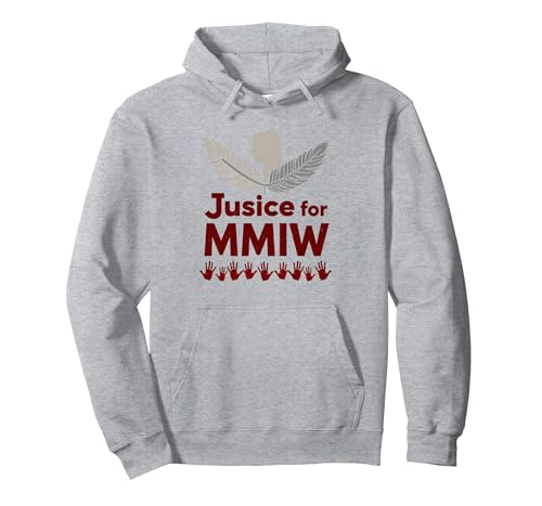 MMIW Justiz für vermisste und ermordete Indigene Frauen Pullover Hoodie, Unisex für Erwachsene, Grau Meliert, S von Generic
