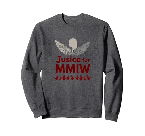 MMIW Justiz für vermisste und ermordete Indigene Frauen Sweatshirt, Unisex für Erwachsene, Anthrazit Meliert, L von Generic