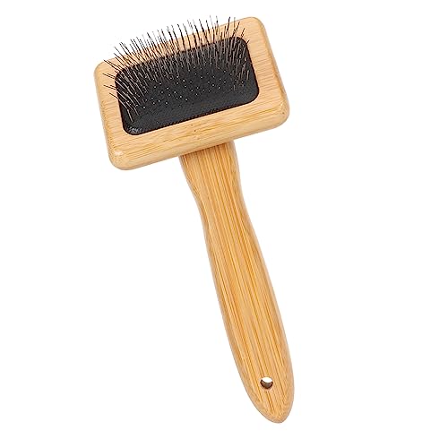 Macrame Slicker Com Com Comb mit -Kissen Bambusgriff für Haustierhaare und Wandteppiche Schnellreinigung Slicker Pinsel mit Lochdesign für Einfache Lagerung (S Macrame Slicker Com Com Comb mit -Kissen Bambusgriff für Haustierhaare und Wandteppiche Schnellreinigung Slicker Pinsel mit Lochdesign für Einfache Lagerung (S von Generic