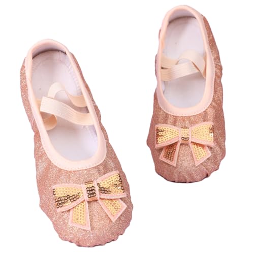 Mädchen Ballettschläppchen Bequeme Weichen Tanzschuhe Kinder Schleife Ballettschuhe mit weicher Sohle Mädchen Ballettschläppchen Bequeme Weichen Tanzschuhe Kinder Schleife Ballettschuhe mit weicher Sohle von Generic