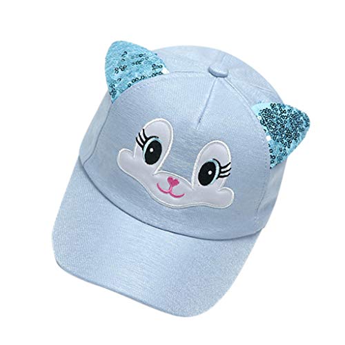 Mädchen Baseballkappe Katze Pailletten Kinder Kappe Sport Cartoon Schirmmütze UV Schutz Sonnenhut Baumwolle Mädchen Atmungsaktiv Hüte Frühling,Sommer schirmmützen Junge Cappy Mütze 1-4 Jahre von Generic