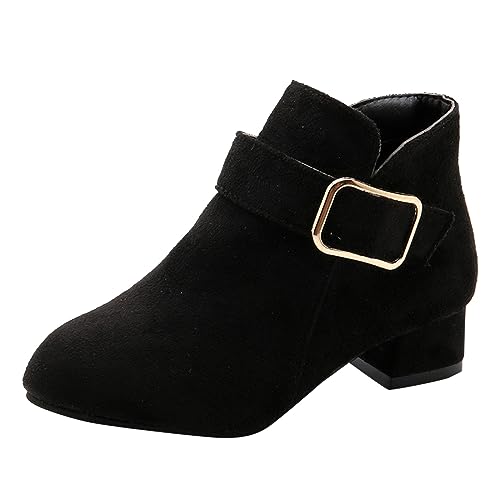 Mädchen Boots - Breiter Zehe Wanderschuhe Kinder Barfußschuhe Mädchen Stiefeletten mit Reissverschluss Leichte Halbschuhe Stiefel Halbhoch Stiefeletten Mädchen Mode Winterstiefel von Generic