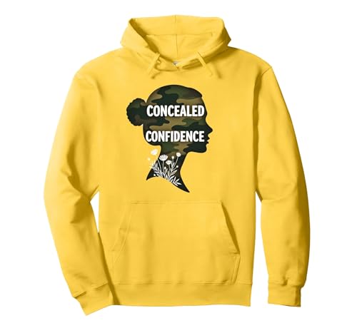 Mädchen-Camo: Verdeckte Selbstbewusstseinsermächtigung Pullover Hoodie, Unisex für Erwachsene, Gelb, XXL von Generic