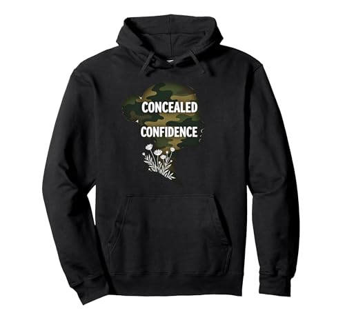 Mädchen-Camo: Verdeckte Selbstbewusstseinsermächtigung Pullover Hoodie, Unisex für Erwachsene, Schwarz, L von Generic
