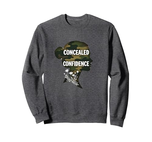 Mädchen-Camo: Verdeckte Selbstbewusstseinsermächtigung Sweatshirt, Unisex für Erwachsene, Anthrazit Meliert, XXL Mädchen-Camo: Verdeckte Selbstbewusstseinsermächtigung Sweatshirt, Unisex für Erwachsene, Anthrazit Meliert, XXL von Generic