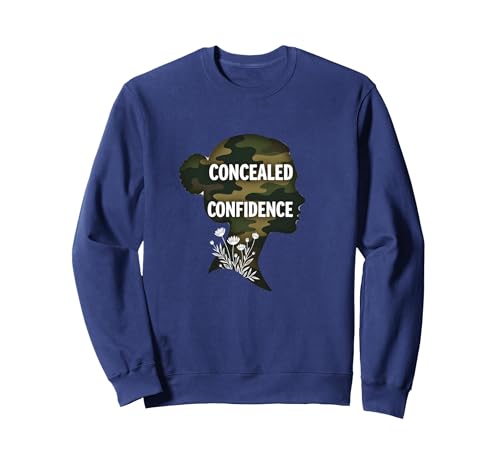 Mädchen-Camo: Verdeckte Selbstbewusstseinsermächtigung Sweatshirt, Unisex für Erwachsene, Marineblau, XXL von Generic