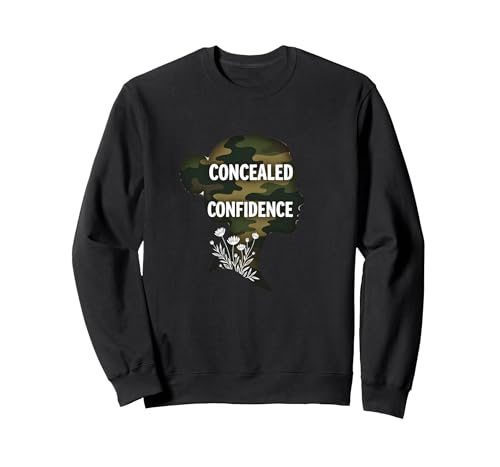 Mädchen-Camo: Verdeckte Selbstbewusstseinsermächtigung Sweatshirt, Unisex für Erwachsene, Schwarz, XXL von Generic