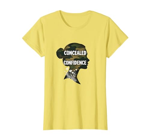 Mädchen-Camo: Verdeckte Selbstbewusstseinsermächtigung T-Shirt, Damen, Gelb, S von Generic