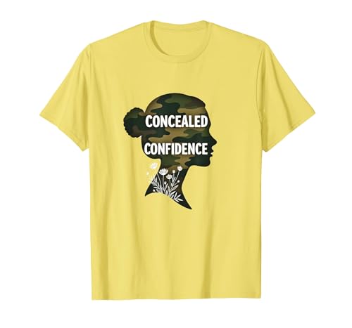 Mädchen-Camo: Verdeckte Selbstbewusstseinsermächtigung T-Shirt, Herren, Gelb, M von Generic