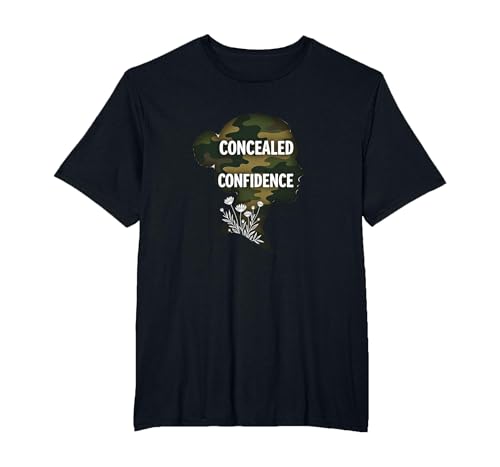 Mädchen-Camo: Verdeckte Selbstbewusstseinsermächtigung T-Shirt, Herren Große Größen, Schwarz, 5X Tall von Generic