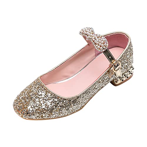 Mädchen Einzelschuhe Kinder Blumen Sandalen Leder Rutschfest Leicht Atmungsaktive Pu-Prinzessin Schuhe Bequeme Flip Flops Weichen Sohlen Strandschuhe von Generic