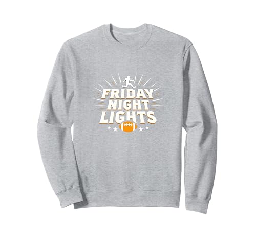 Mädchen Fußball Friday Night Lights Game Day Spirit Sweatshirt, Unisex für Erwachsene, Grau Meliert, L von Generic