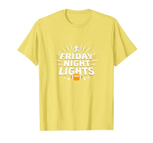Mädchen Fußball Friday Night Lights Game Day Spirit T-Shirt, Herren, Gelb, XL von Generic