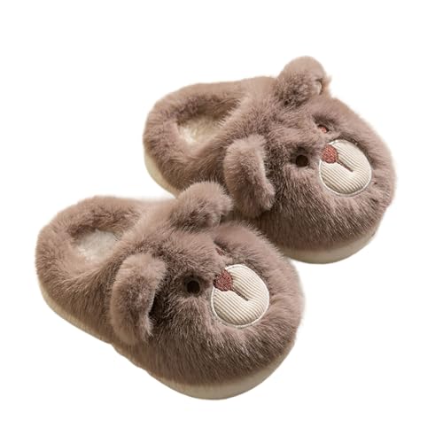 Mädchen Hausschuhe Winter Warme Pantoffeln Niedliche Flauschige Bärenhausschuhe Kinder Gemütliche Indoor Outdoor Fleece Gefütterte Slippers Plüsch Schuhe Weiche Kinderhausschuhe von Generic