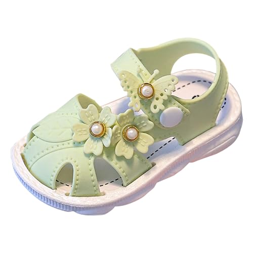 Mädchen Kinder Keilsandalen Offener Zeh Mädchenschuhe Perle Tanzschuhe Mit Weichen Sohlen modische und Bequeme Klettverschluss Glitzerstreifen Mode Strandsandalen Hochzeitsschuhe von Generic