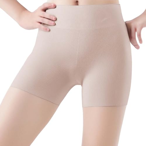 Mädchen Kurze Leggings Hohe elastische Absorption Radlerhose Baumwolle Dünn Shorts Verschleiß Kinder Hosen Unter Rock Unterhosen Leggings Anti Exposition atmungsaktiv Shorts (Beige, 9-10 Years) von Generic