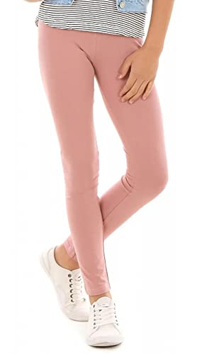 Mädchen Leggings Gefüttert Winter Thermo Wärmend Lange Kinder Leggings mit Fleece Baumwolle Grau Schwarz Blau 116-158 (DE/NL/SE/PL, Numerisch, 140, Regular, Rosa) von Generic