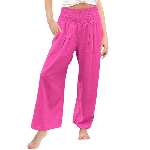 Mädchen Leinen Palazzo Hose Boho Weites Bein Hohe Taille Freizeithose Strand Reise Urlaub Outfits Leggings Ballett Leichte Sommerhose Dünne Hose Baggy Jogginghose Outdoorhose (Hot Pink, 10-11 Years) Mädchen Leinen Palazzo Hose Boho Weites Bein Hohe Taille Freizeithose Strand Reise Urlaub Outfits Leggings Ballett Leichte Sommerhose Dünne Hose Baggy Jogginghose Outdoorhose (Hot Pink, 10-11 Years) von Generic