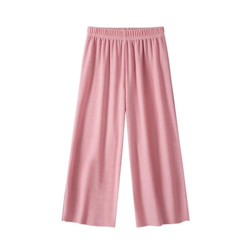 Mädchen Leinenhose Einfarbig Sommerhose Stoffhose Bequeme Atmungsaktiv Hosen Sporthose Elastische Taille Luftige Freizeithose Loose Outdoorhose Kinder Casual Sweatpants Sweathose von Generic